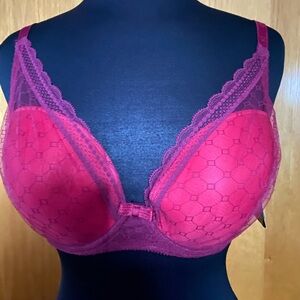Chantelle Pink Lace Full-Coverage Bra